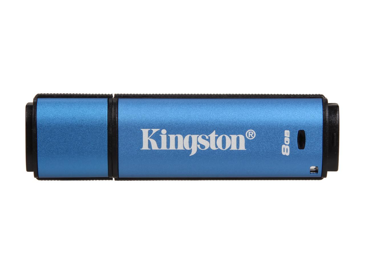 Kingston 8GB Data Traveler AES Encrypted Vault Privacy 256Bit USB 3.0 Flash Drive (DTVP30/8GB)