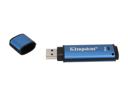 Kingston 8GB Data Traveler AES Encrypted Vault Privacy 256Bit USB 3.0 Flash Drive (DTVP30/8GB)