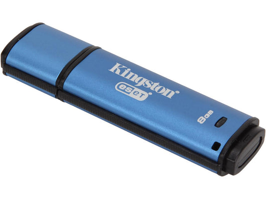 Kingston 8GB Data Traveler AES Encrypted Vault Privacy 256Bit USB 3.0 Flash Drive with ESET AV (DTVP30AV/8GB)