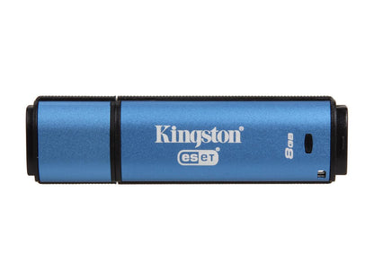 Kingston 8GB Data Traveler AES Encrypted Vault Privacy 256Bit USB 3.0 Flash Drive with ESET AV (DTVP30AV/8GB)