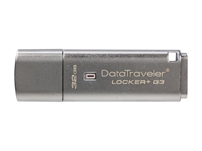 Kingston 32GB Data Traveler Locker + G3, USB 3.0 Flash Drive with Personal Data Security & Automatic Cloud Backup (DTLPG3/32GB)