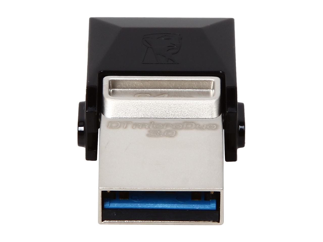 Kingston 64GB Data Traveler Micro Duo OTG USB 3.0 Flash Drive (DTDUO3/64GB)