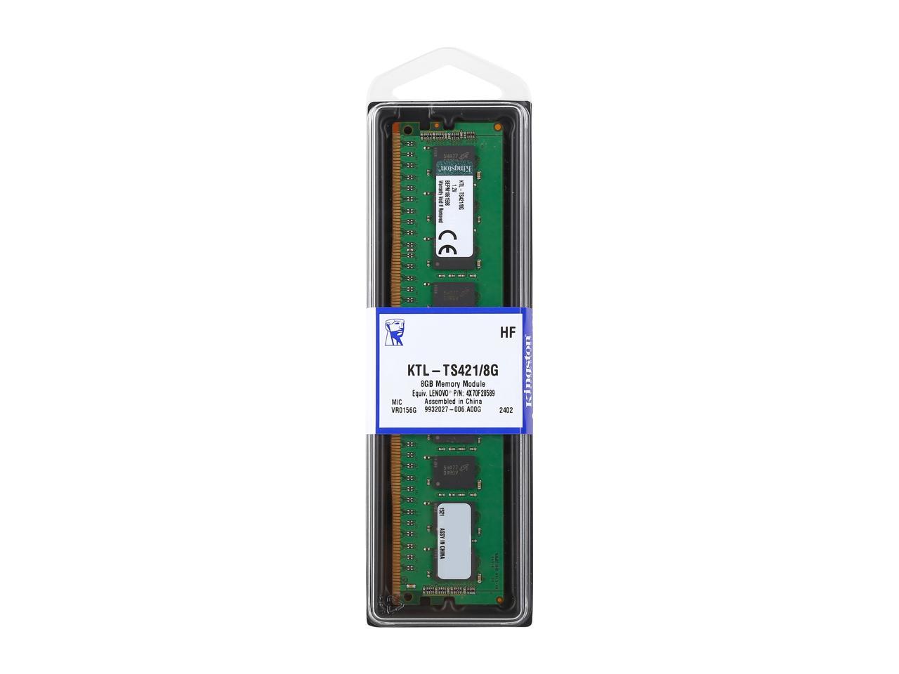 Kingston 8GB 288-Pin DDR4 SDRAM ECC Registered DDR4 2133 (PC4 17000) Server Memory Model KTL-TS421/8G