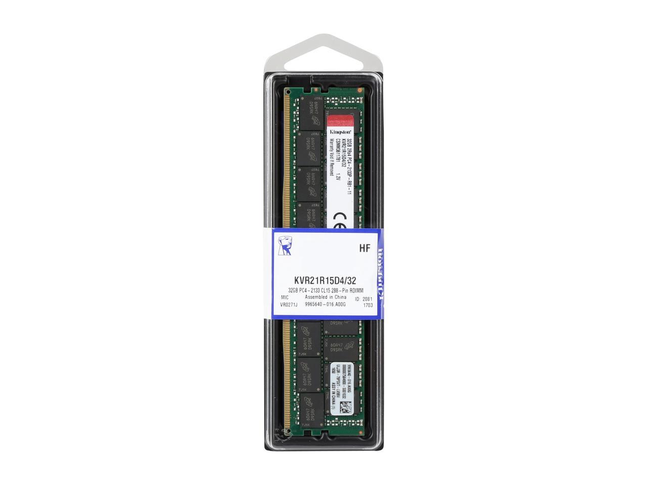 Kingston ValueRAM 32GB 288-Pin DDR4 SDRAM ECC Registered DDR4 2133 (PC4 17000) Server Memory Model KVR21R15D4/32