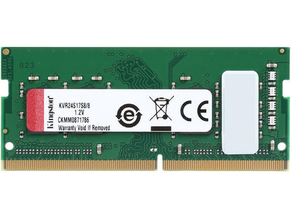 Kingston ValueRAM 8GB 2400MHz DDR4 Non-ECC CL17 SODIMM 1Rx8 (Notebook Memory) KVR24S17S8/8