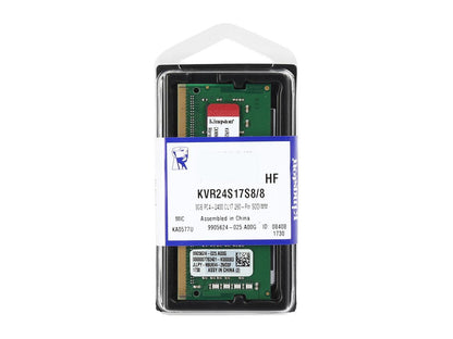 Kingston ValueRAM 8GB 2400MHz DDR4 Non-ECC CL17 SODIMM 1Rx8 (Notebook Memory) KVR24S17S8/8