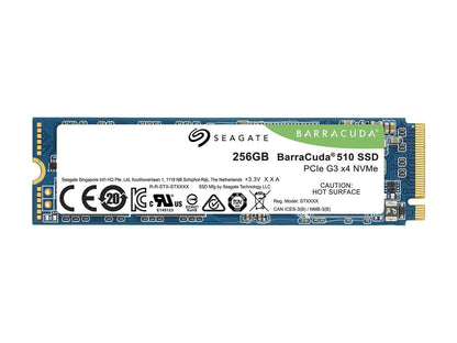 Seagate BarraCuda 510 M.2 2280 256GB PCIe G3 x4, NVMe 1.3 3D TLC Internal Solid State Drive (SSD) ZP256CM30041