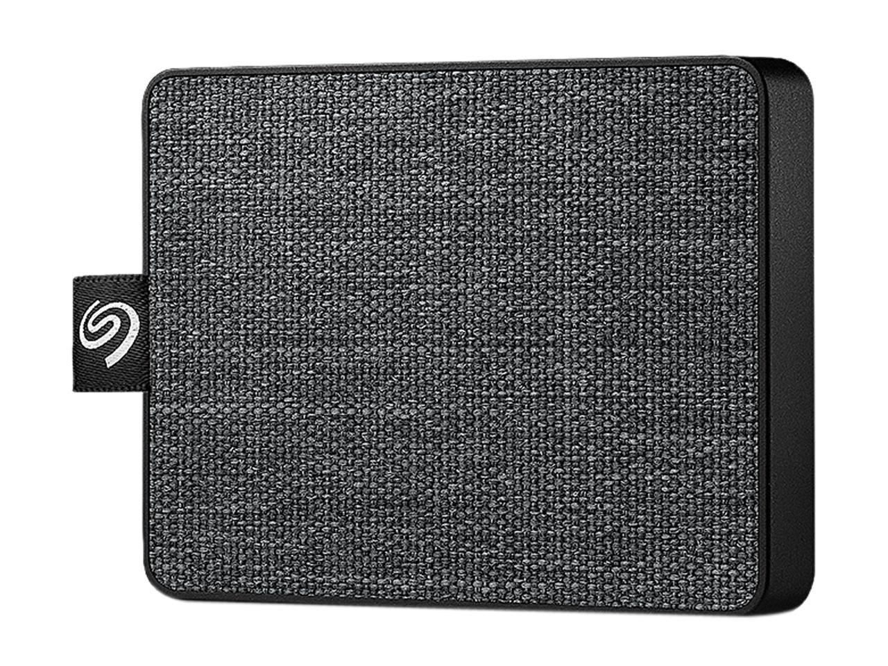 Seagate One Touch SSD 500GB USB 3.0 External / Portable Solid State Drive for PC Laptop and Mac - Black (STJE500400)