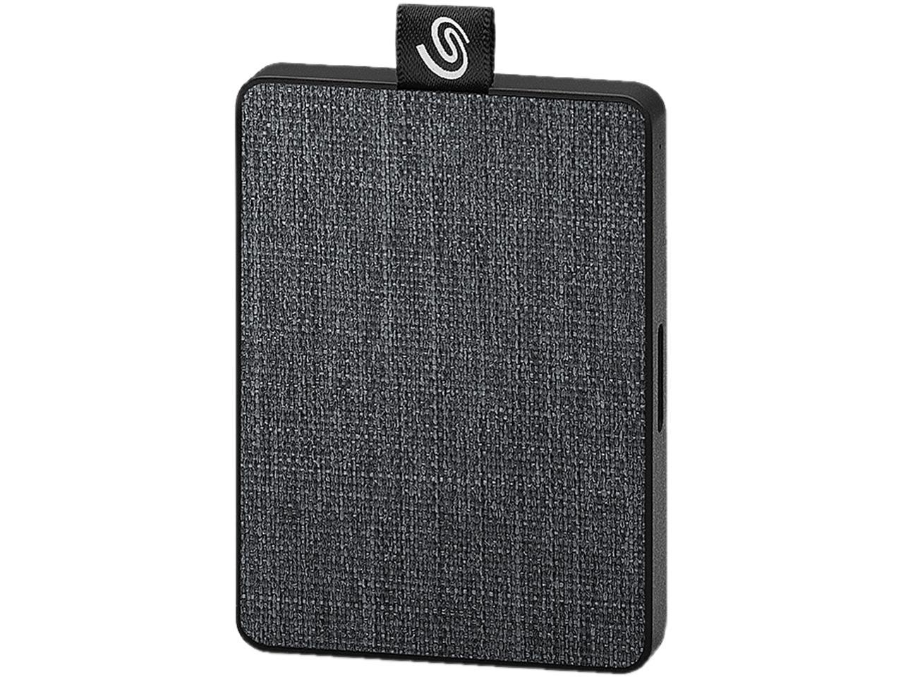 Seagate One Touch SSD 500GB USB 3.0 External / Portable Solid State Drive for PC Laptop and Mac - Black (STJE500400)
