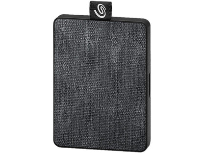 Seagate One Touch SSD 500GB USB 3.0 External / Portable Solid State Drive for PC Laptop and Mac - Black (STJE500400)