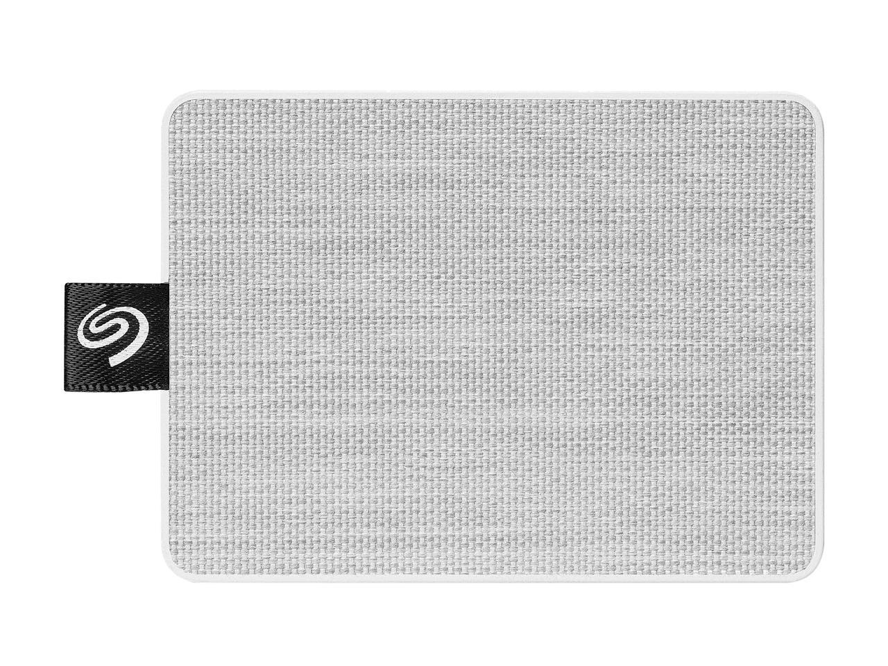 Seagate One Touch SSD 500GB USB 3.0 External / Portable Solid State Drive for PC Laptop and Mac - White (STJE500402)