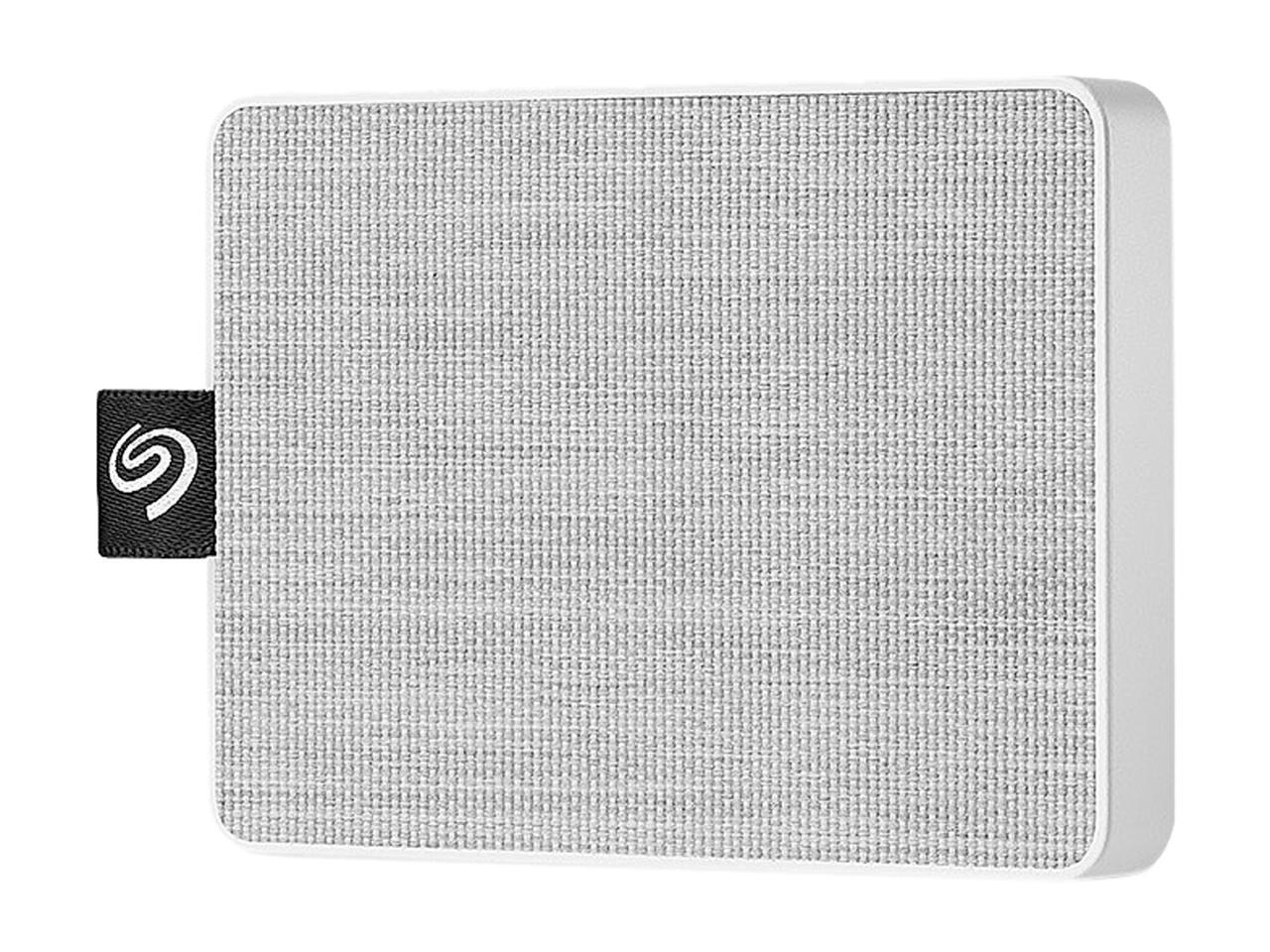 Seagate One Touch SSD 1TB USB 3.0 External / Portable Solid State Drive for PC Laptop and Mac - White (STJE1000402)