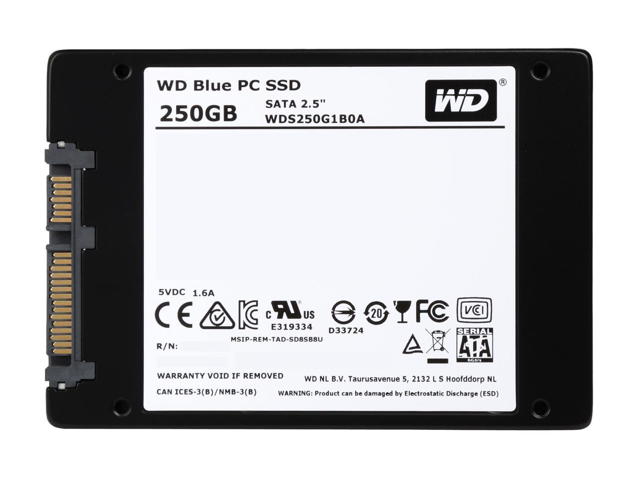 WD Blue 250GB Internal SSD Solid State Drive - SATA 6Gb/s 2.5 Inch - WDS250G1B0A