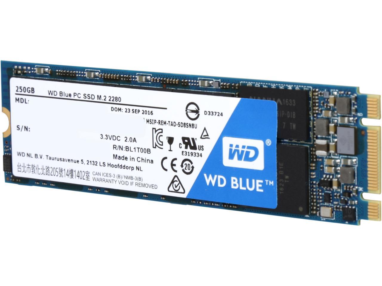 WD Blue M.2 250GB Internal SSD Solid State Drive - SATA 6Gb/s - WDS250G1B0B