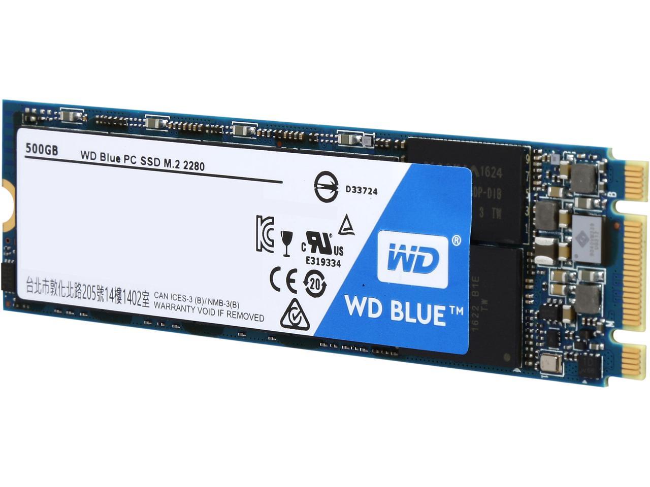 WD Blue M.2 500GB Internal SSD Solid State Drive - SATA 6Gb/s - WDS500G1B0B