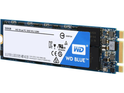 WD Blue M.2 500GB Internal SSD Solid State Drive - SATA 6Gb/s - WDS500G1B0B