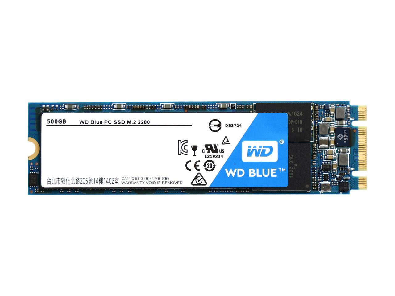WD Blue M.2 500GB Internal SSD Solid State Drive - SATA 6Gb/s - WDS500G1B0B