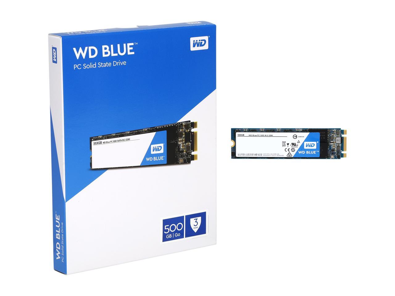 WD Blue M.2 500GB Internal SSD Solid State Drive - SATA 6Gb/s - WDS500G1B0B