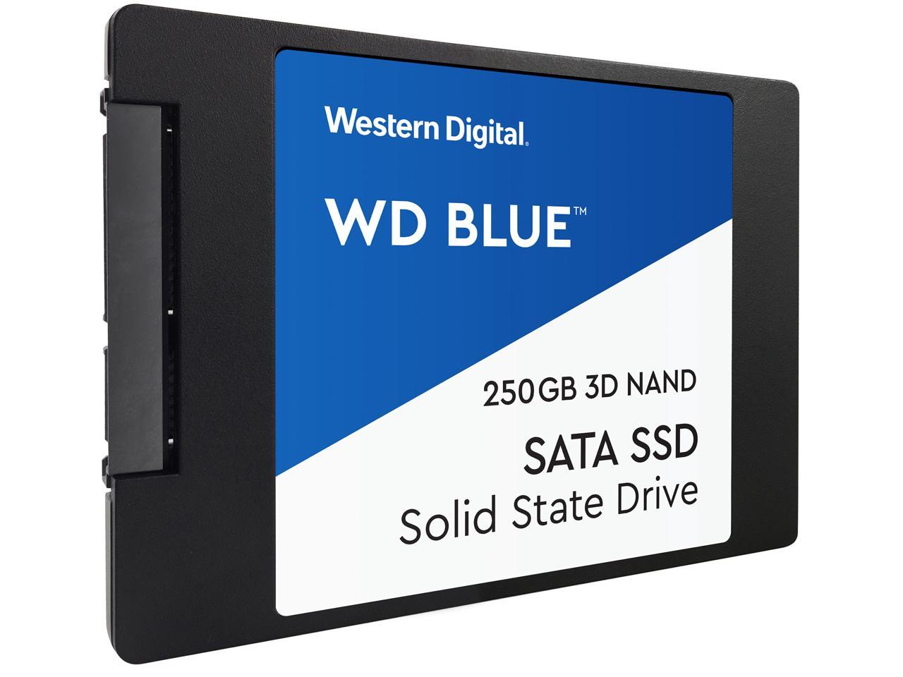 WD Blue 3D NAND 250GB Internal SSD - SATA III 6Gb/s 2.5"/7mm Solid State Drive - WDS250G2B0A