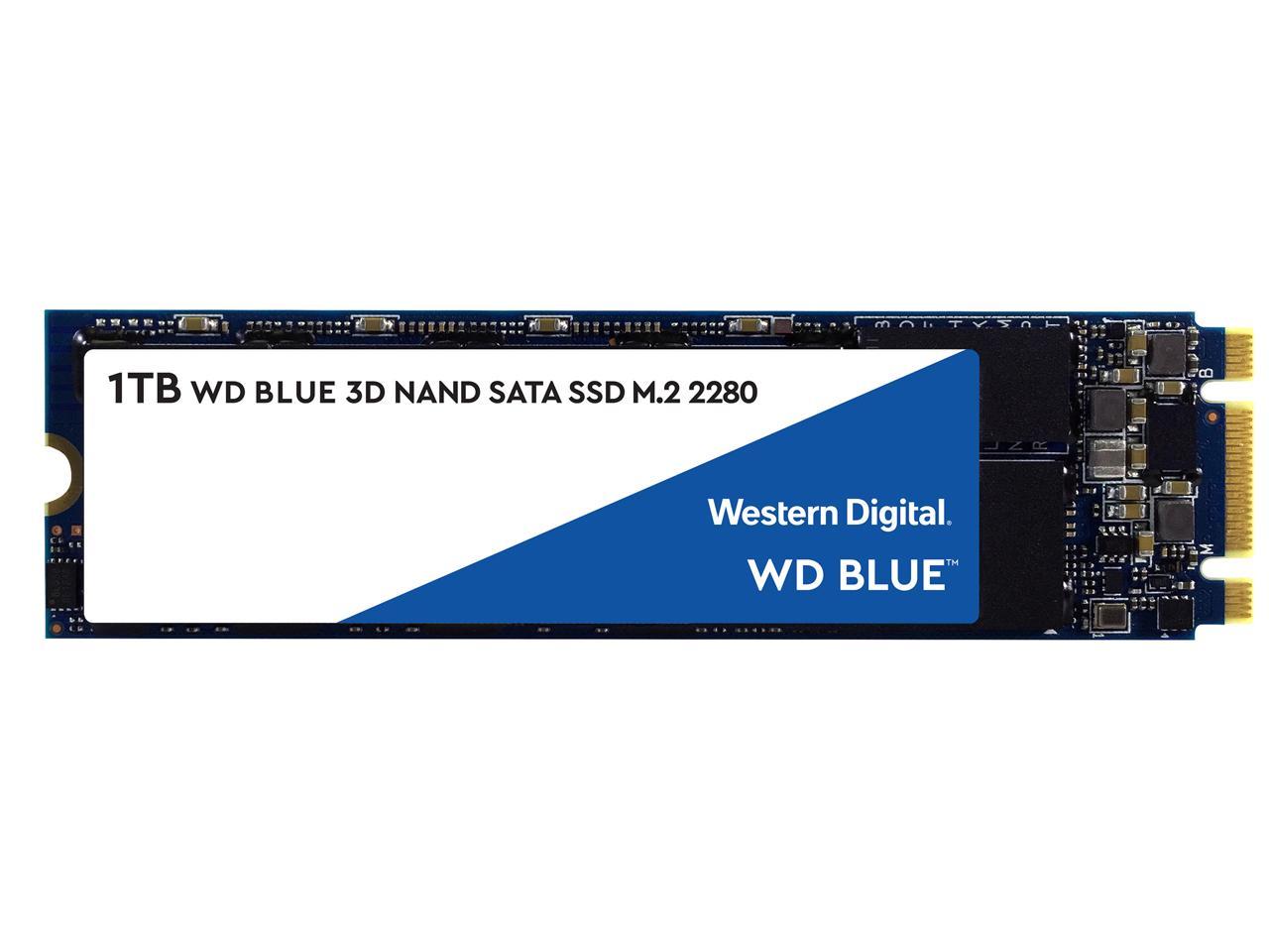 WD Blue 3D NAND 1TB Internal SSD - SATA III 6Gb/s M.2 2280 Solid State Drive - WDS100T2B0B