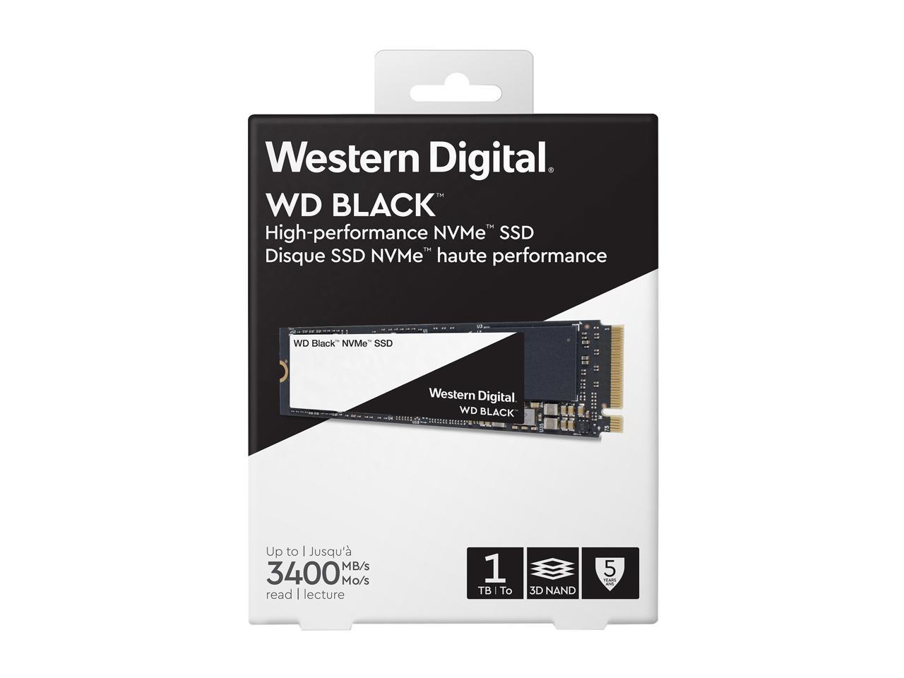 WD Black NVMe M.2 2280 1TB PCI-Express 3.0 x4 3D NAND Internal Solid State Drive (SSD) WDS100T2X0C