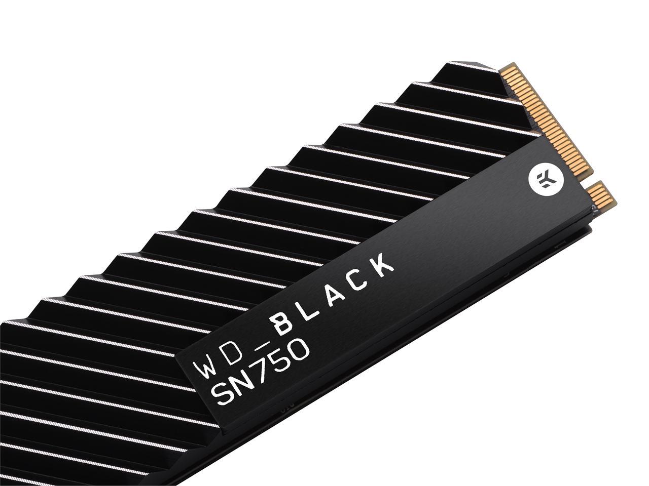 Western Digital WD BLACK SN750 NVMe M.2 2280 500GB PCI-Express 3.0 x4 64-layer 3D NAND Internal Solid State Drive (SSD) WDS500G3XHC W/ Heatsink