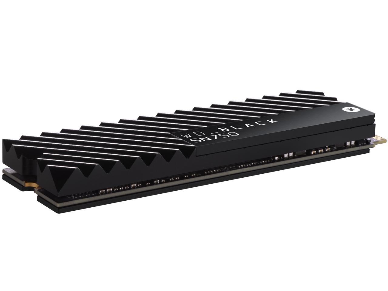 Western Digital WD BLACK SN750 NVMe M.2 2280 1TB PCI-Express 3.0 x4 64-layer 3D NAND Internal Solid State Drive (SSD) WDS100T3XHC W/ Heatsink
