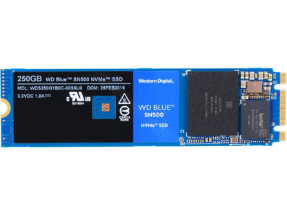 Western Digital WD Blue SN500 NVMe M.2 2280 250GB PCI-Express 3.0 x2 3D NAND Internal Solid State Drive (SSD) WDS250G1B0C