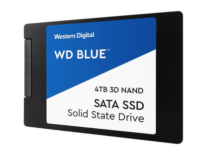 Western Digital Blue 2.5" 4TB SATA III 3D NAND Internal Solid State Drive (SSD) WDS400T2B0A