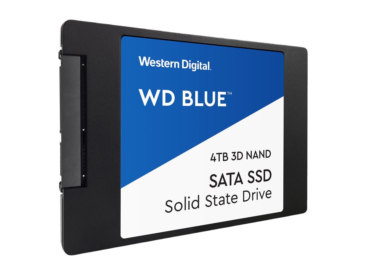 Western Digital Blue 2.5" 4TB SATA III 3D NAND Internal Solid State Drive (SSD) WDS400T2B0A
