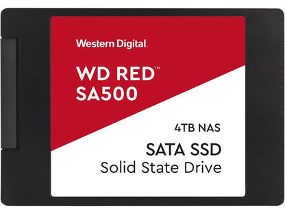 Western Digital WD Red SA500 2.5" 4TB SATA III 3D NAND Internal Solid State Drive (SSD) WDS400T1R0A