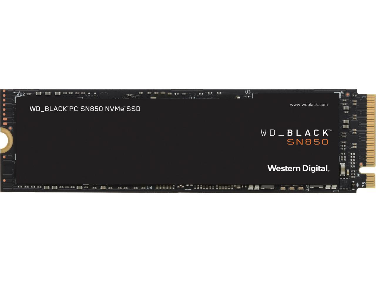 Western Digital WD BLACK SN850 NVMe M.2 2280 1TB PCI-Express 4.0 x4 3D NAND Internal Solid State Drive (SSD) WDS100T1X0E