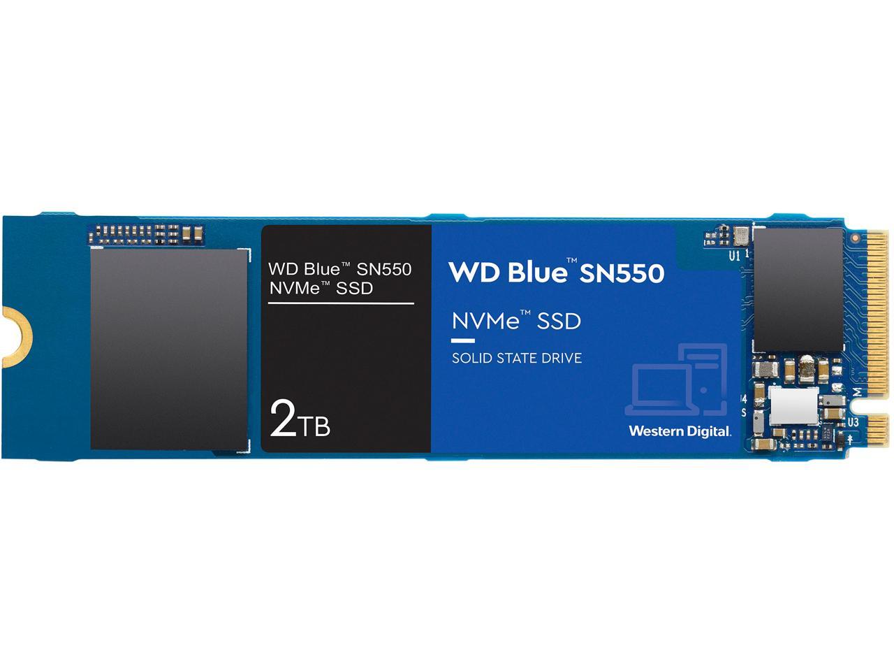 Western Digital Blue SN550 NVMe M.2 2280 2TB PCI-Express 3.0 x4 3D NAND Internal Solid State Drive (SSD) WDS200T2B0C