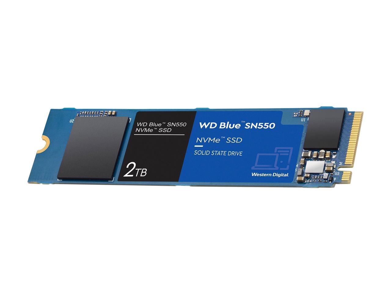 Western Digital Blue SN550 NVMe M.2 2280 2TB PCI-Express 3.0 x4 3D NAND Internal Solid State Drive (SSD) WDS200T2B0C