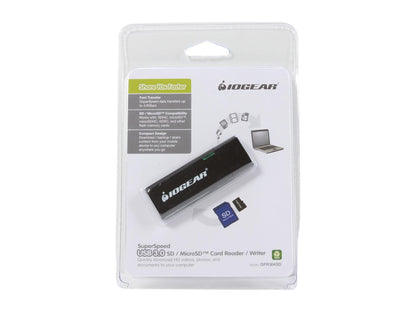 IOGEAR GFR304SD USB 3.0 SuperSpeed SD/ SDHC/ MMC/ SDXC/ MicroSD/ MicroSDXC/ Extreme SD Cards Reader / Writer