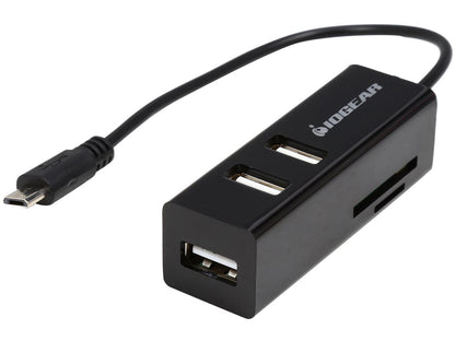 IOGEAR GOFRH202 USB OTG Android Card Reader & Hub