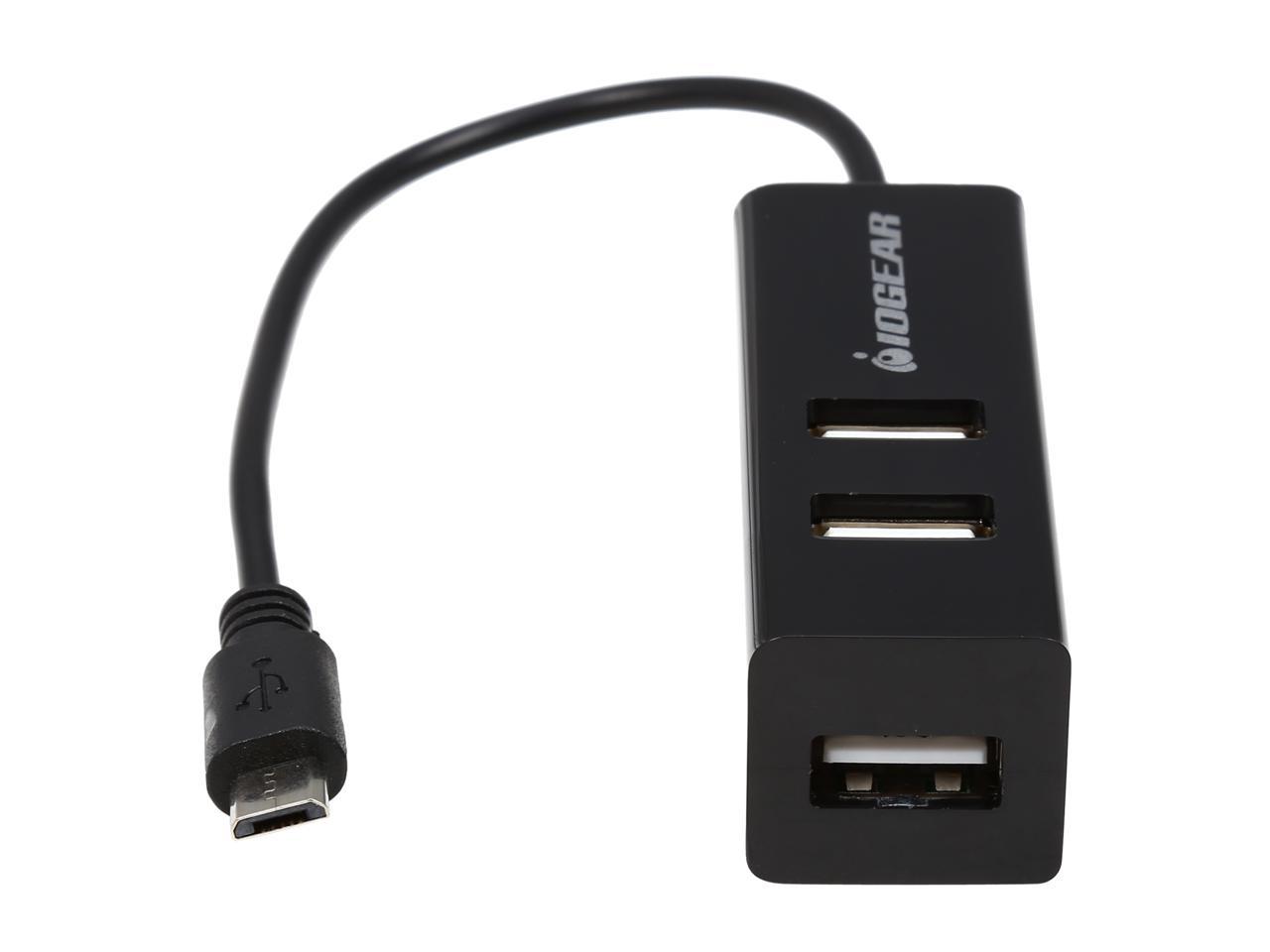 IOGEAR GOFRH202 USB OTG Android Card Reader & Hub