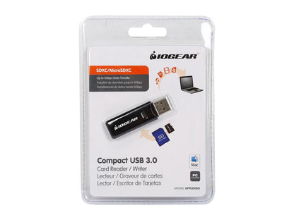 IOGEAR GFR305SD Flash Reader USB 3.0 Compact USB 3.0 SDXC/MicroSDXC Card Reader/Writer
