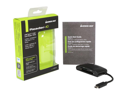 IOGEAR GFR3C13 USB 3.1 USB-C 3-Slot Card Reader/Writer