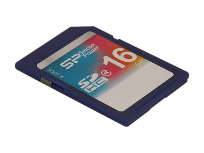 Silicon Power 16GB Secure Digital High-Capacity (SDHC) Flash Card Model SP016GBSDH004V10