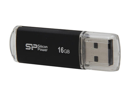 Silicon Power Ultima II-I Series SP016GBUF2M01V1K 16GB USB 2.0 Flash Drive - Black