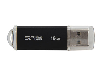 Silicon Power Ultima II-I Series SP016GBUF2M01V1K 16GB USB 2.0 Flash Drive - Black