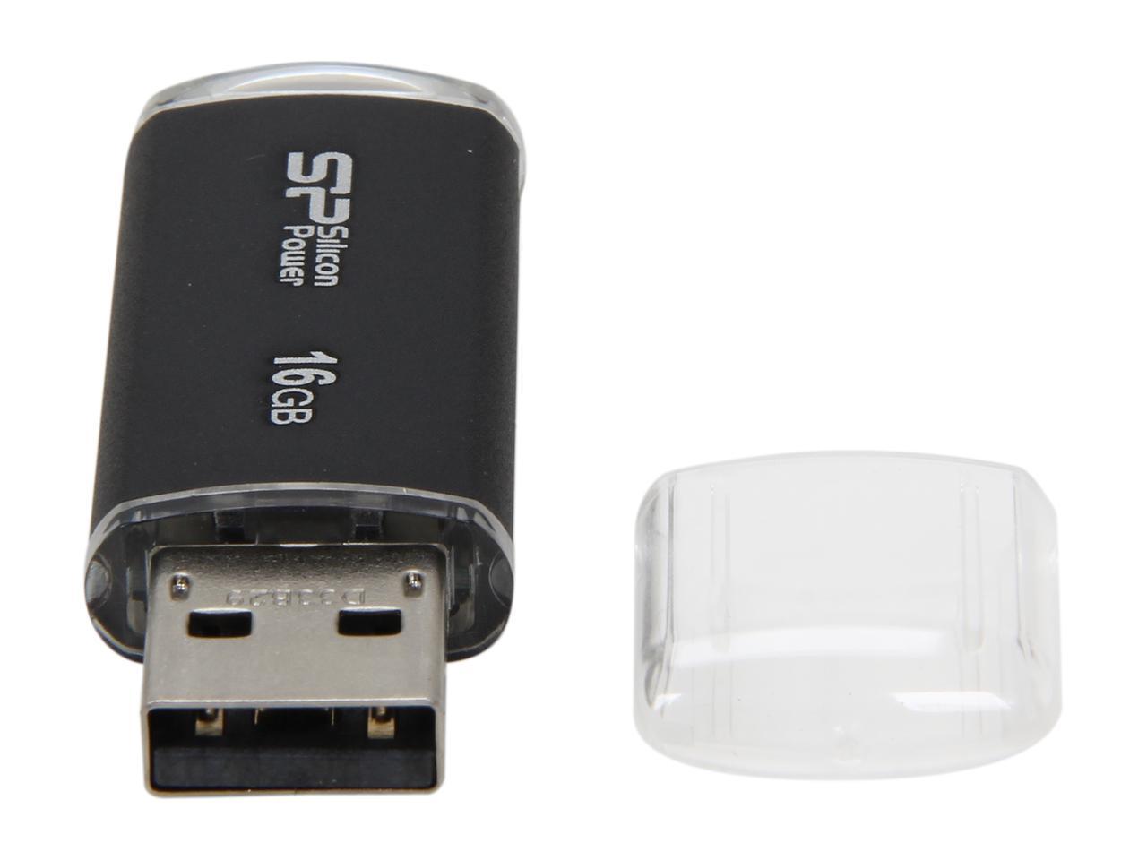Silicon Power Ultima II-I Series SP016GBUF2M01V1K 16GB USB 2.0 Flash Drive - Black