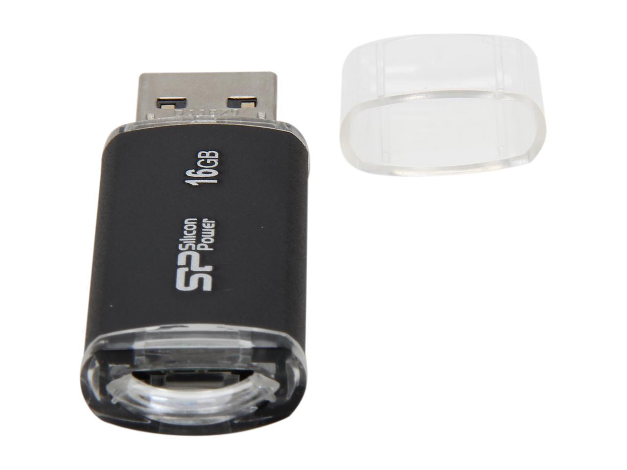Silicon Power Ultima II-I Series SP016GBUF2M01V1K 16GB USB 2.0 Flash Drive - Black