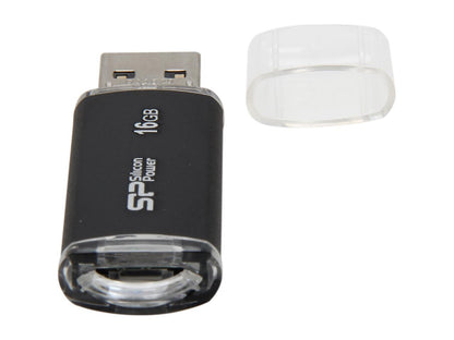 Silicon Power Ultima II-I Series SP016GBUF2M01V1K 16GB USB 2.0 Flash Drive - Black