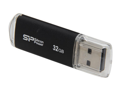 Silicon Power Ultima II-I Series 32GB USB 2.0 Flash Drive (Black) Model SP032GBUF2M01V1K