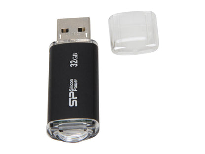 Silicon Power Ultima II-I Series 32GB USB 2.0 Flash Drive (Black) Model SP032GBUF2M01V1K
