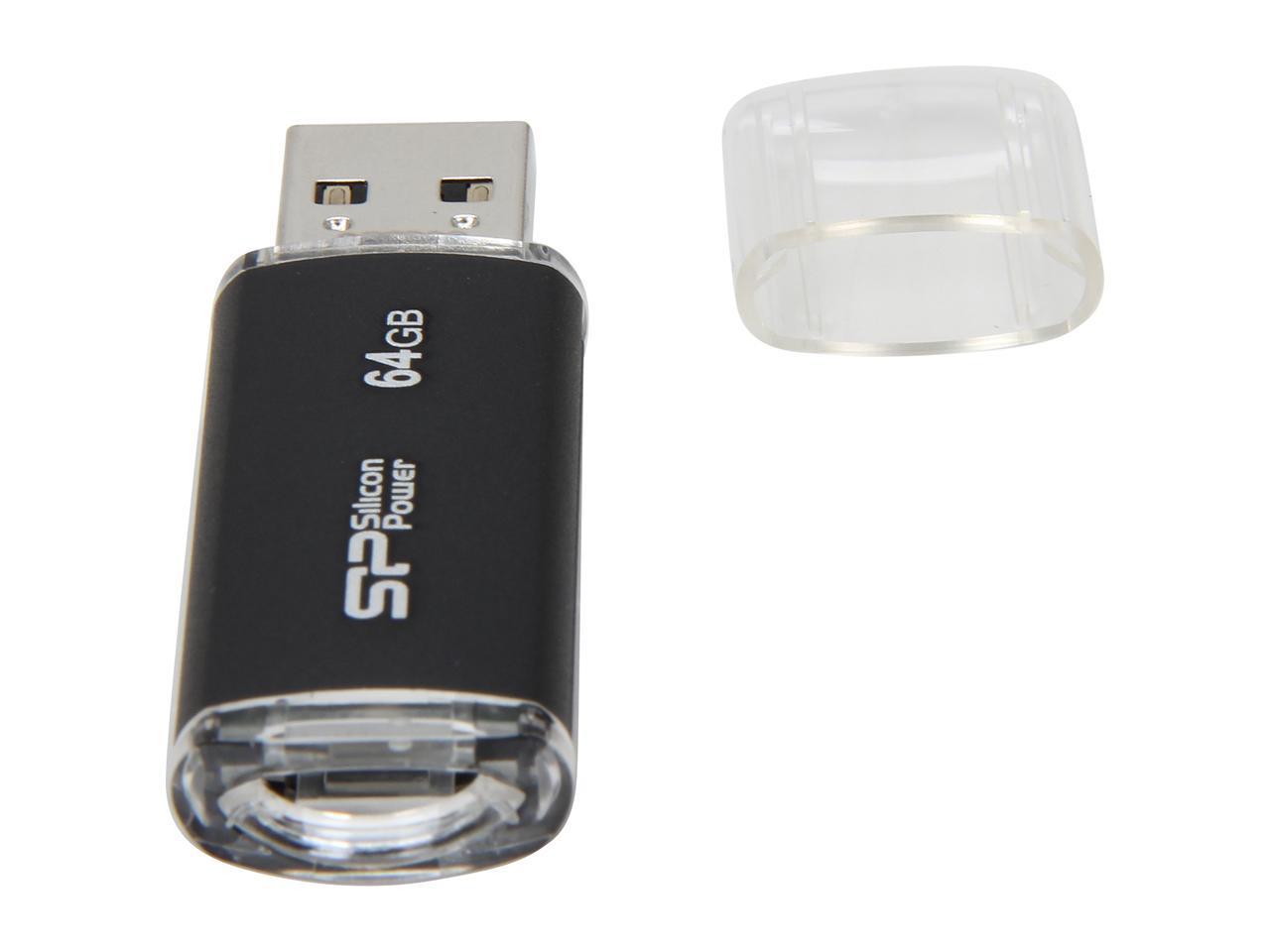 Silicon Power Ultima II-I Series 64GB USB 2.0 Flash Drive (Black) Model SP064GBUF2M01V1K
