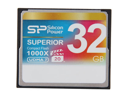 Silicon Power Superior 32GB Compact Flash (CF) Flash Card Model SP032GBCFC1K0V10