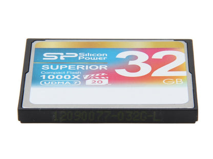 Silicon Power Superior 32GB Compact Flash (CF) Flash Card Model SP032GBCFC1K0V10